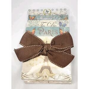 Stacked Memo Note Pads - Set Of 4 - Paris Theme - Various Sizes - Sealed Unused